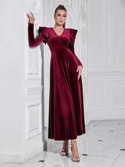 Elegant V-Neck Maxi Dress Newgew Dresses