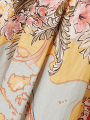 Tallow Pleated Printed Linen Midi Dress Newgew Dresses