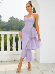 Strapless Lace Split Bandage Dress Newgew Dresses
