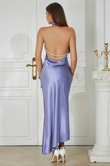 Minimalist Sleeveless Halter Satin Dress Newgew Dresses