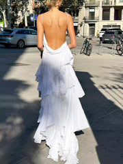 Ethereal Cascade Gown - White Angel (100% Cotton) Newgew Dresses