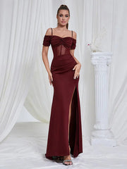 Strapless Cutout Slit Dress Newgew Dresses