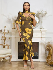 Vintage Puff Sleeve Slim Dress Newgew Dresses