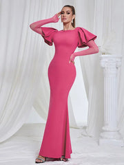 Elegant Mesh Long Sleeve Dress Newgew Dresses