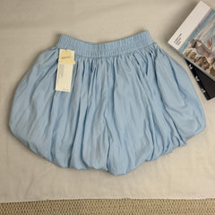 Blue A-Line Puffy Tulip Skort PinTow
