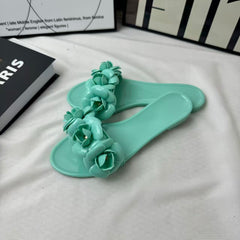 Camellia Flower One-Piece Shoes PinTow