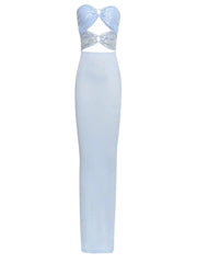 Strapless Lace Sequin Gown Newgew Dresses