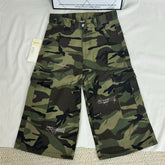 Washed Distressed Camouflage Shorts PinTow