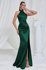 Halter Backless Slit Long Dress Newgew Dresses
