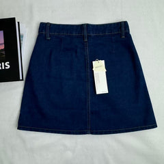 High-Waisted Button-Front Skirt PinTow