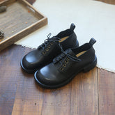 Women Retro Cowhide Leather Casual Shoes Newgew Shoes