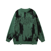 Distressed Gothic Knitted Sweater Newgew