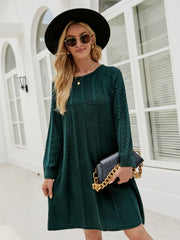 Stylish Solid Color A-Line Knit Dress Newgew Dresses
