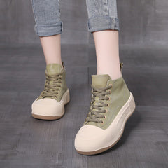 Leather Casual Lace-up Versatile Single Boots Newgew Shoes