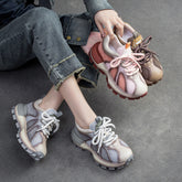 Women Fashion Patchwork Lug Sole Casual Shoes Newgew Shoes