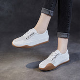Women Minimalist Soft Leather Casual Training Sneakers Newgew Shoes