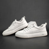 Men Minimalist Leather Flat Casual Shoes Newgew Shoes