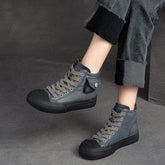 Women Retro Casual Leather Comfort Ankle Boots Newgew Shoes