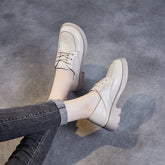 Women Retro Soft Leather Minimalist Casual Shoes Newgew Shoes
