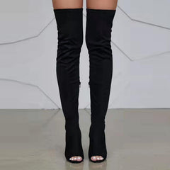 Stack Up Peep Toe Boots Newgew