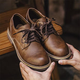 Men Classic Cowhide Leather Casual Work Shoes Newgew Shoes