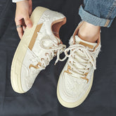 Men Fashion Patchwork Canvas Flat Skate Shoes Newgew Shoes