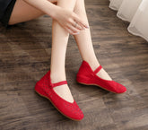 Women's Insole Chinese Bridal Ancient Style Han Canvas Shoes Newgew