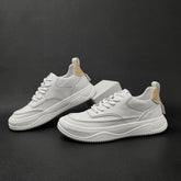 Men Minimalist Patchwork Leather Flat Casual Shoes Newgew Shoes