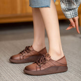 Women Leather Handmade Flat Casual Shoes Newgew Shoes