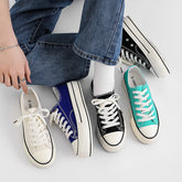 Women's High-low Top Height Increasing Classic Canvas Shoes Newgew