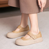 Women Minimalist Leather Casual Mary Jane Shoes Newgew Shoes