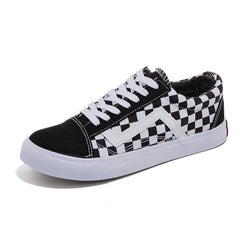 Charming Women's Label Plaid Style Canvas Shoes Newgew