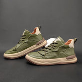 Men Fashion Patchwork Leather Casual Shoes Newgew Shoes