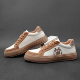 Men Fashion Patchwork Leather Flat Casual Shoes Newgew Shoes