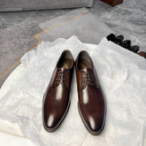 Men Classic Solid Cowhide Handmade Oxford Shoes Newgew Shoes