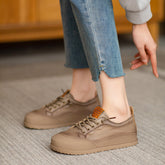 Women Retro Casual Soft Leather Thick Soled Shoes Newgew Shoes