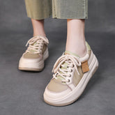 Women Fashion Leather Flat Thick Soled Casual Shoes Newgew Shoes