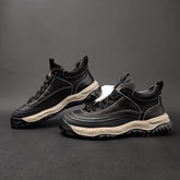 Men Minimalist Patchwork Leather Casual Shoes Newgew Shoes