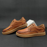 Men Leather Flat Minimalist Casual Shoes Newgew Shoes