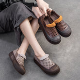 Women Minimalist Breathable Leather Flat Casual Shoes Newgew Shoes