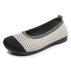 Women's Cloth Summer Breathable Hollowed Slip-on Soft Canvas Shoes Newgew