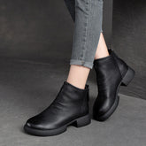 Women Minimalist Soft Leather Casual Ankle Boots Newgew Shoes
