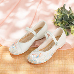 Women's Smoke Summer And Han Elements Mercerizing Satin Canvas Shoes Newgew