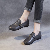 Women Retro Minimalist Soft Leather Casual Shoes Newgew Shoes