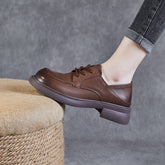 Women Retro Soft Cowhide Minimalist Casual Shoes Newgew Shoes