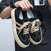 Men Fashion Patchwork Canvas Flat Casual Shoes Newgew Shoes