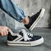 Men Fashion Patchwork Canvas Casual Skate Shoes Newgew Shoes