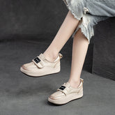 Women Fashion Leather Velcro Tape Casual Shoes Newgew Shoes