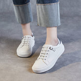Women Minimalist Leather Comfort Flat Casual Shoes Newgew Shoes