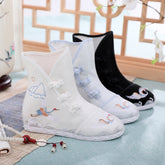 Women's Embroidered Height Increasing Insole Ethnic Style Boots Newgew